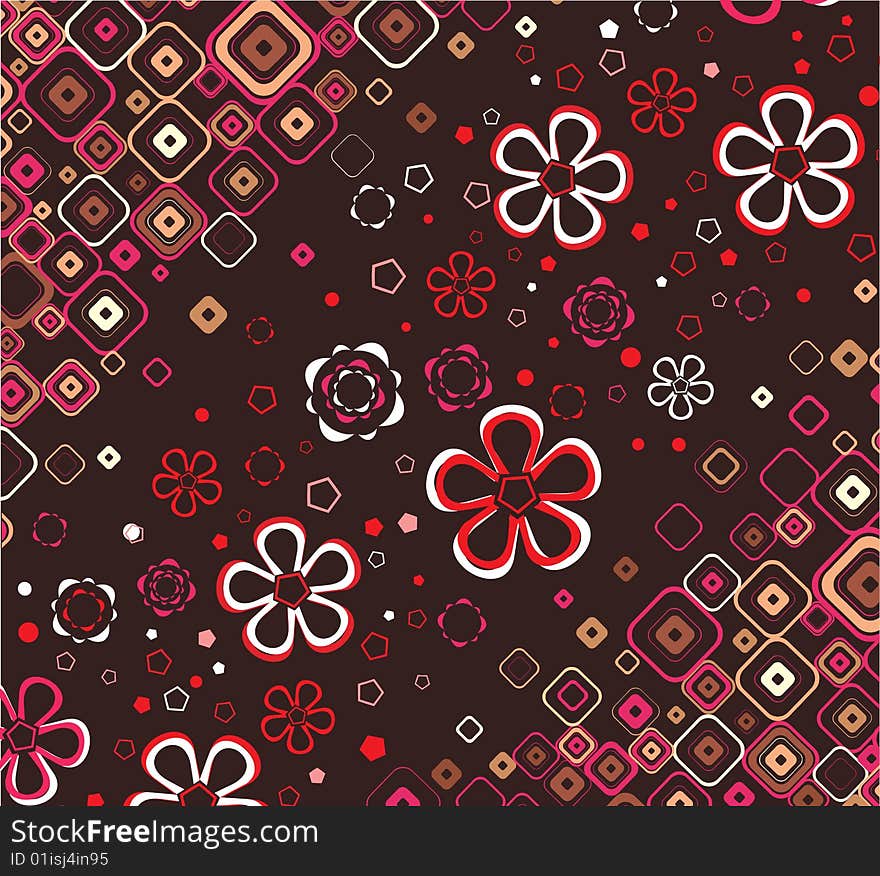 Floral wallpaper. Vector.