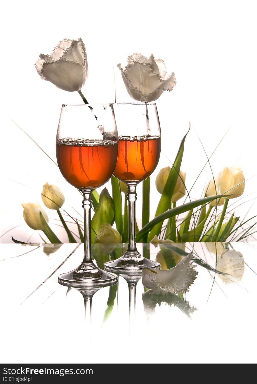 Two Glasses With Wine,