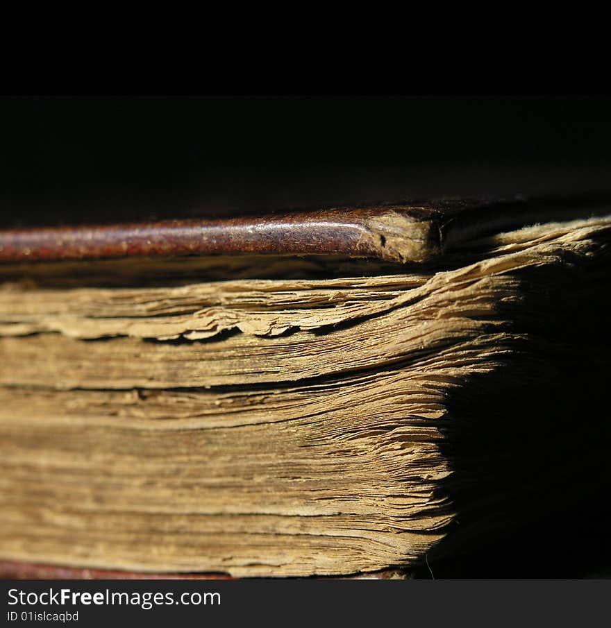 Book isolated over a black background. Book isolated over a black background