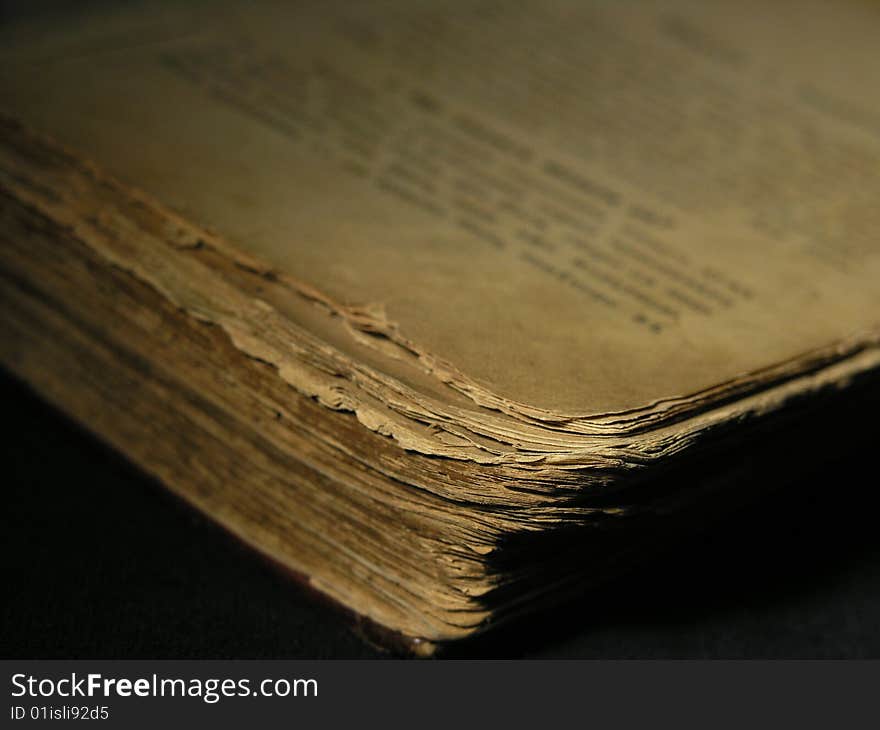 Book isolated over a black background. Book isolated over a black background