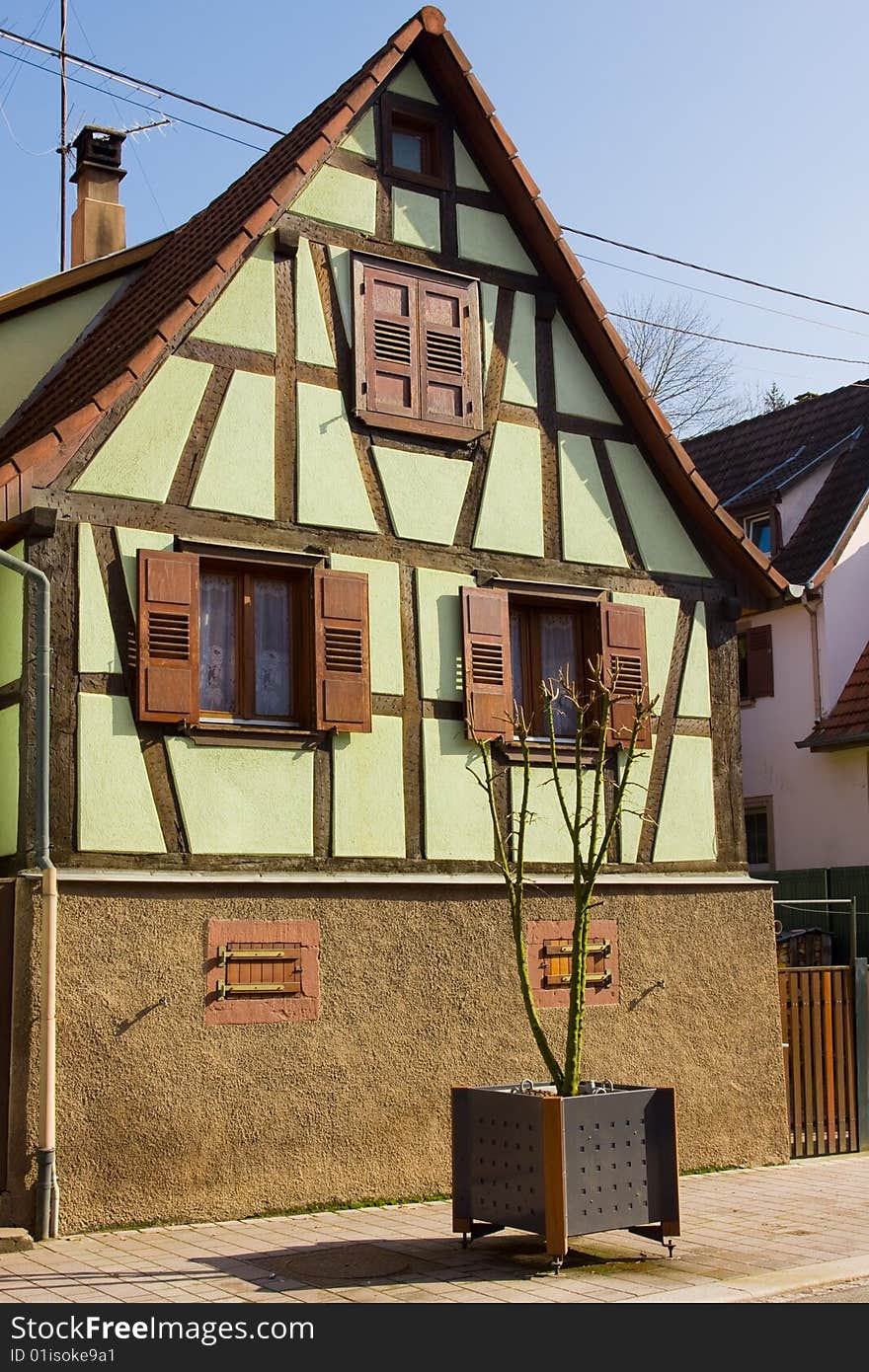 House in Niederbronn, small town in France. House in Niederbronn, small town in France