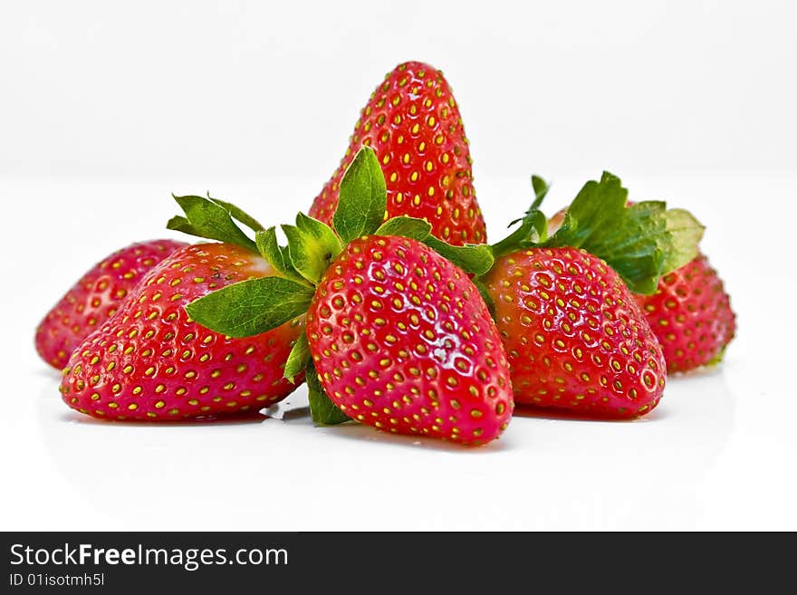 Strawberries Isolated On A White Background