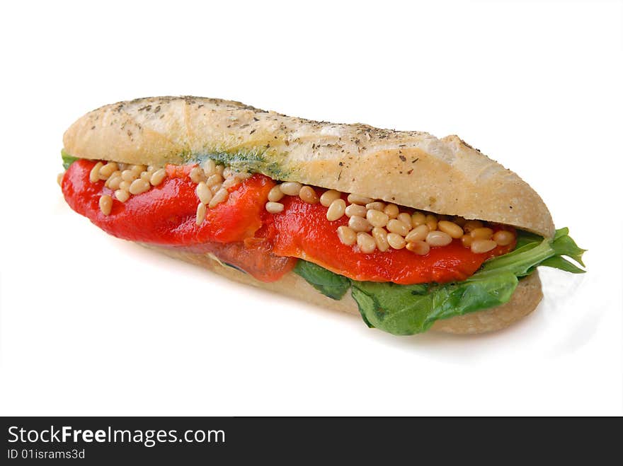 Sandwich with a salmon