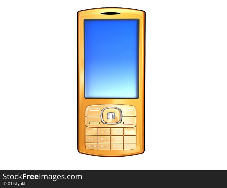 Golden mobile phone