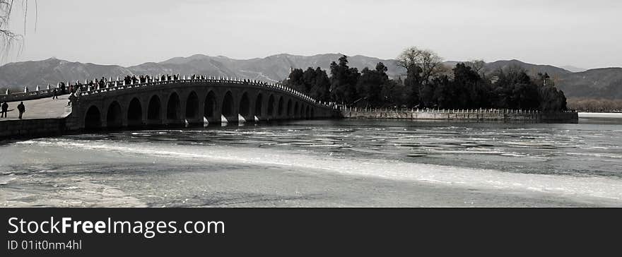 The 17-Arch Bridge in summer palace