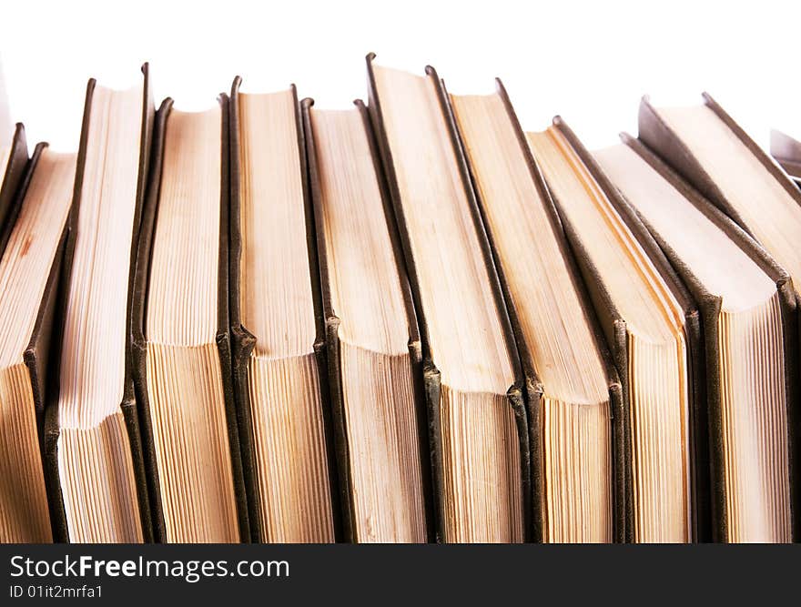 Books isolated on white background.