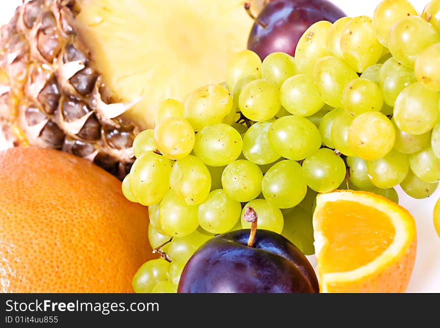 Fresh fruits close up view