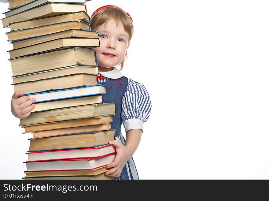 Little girl with book