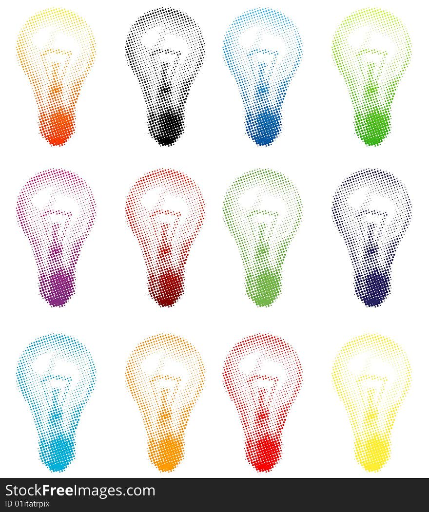 Vector illustration of light bulb