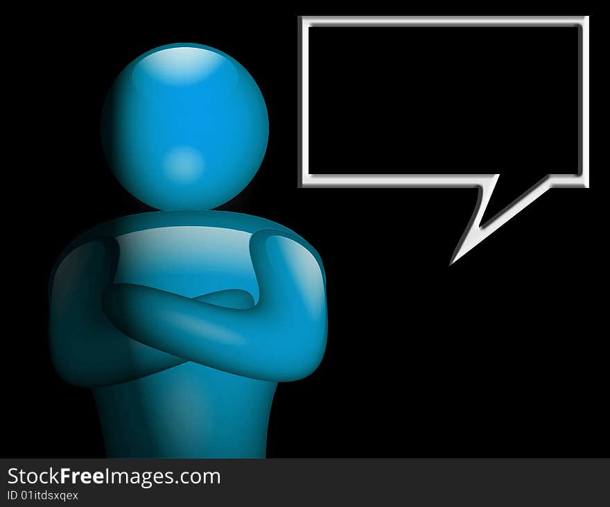 Illustration of person on black background with light. Illustration of person on black background with light