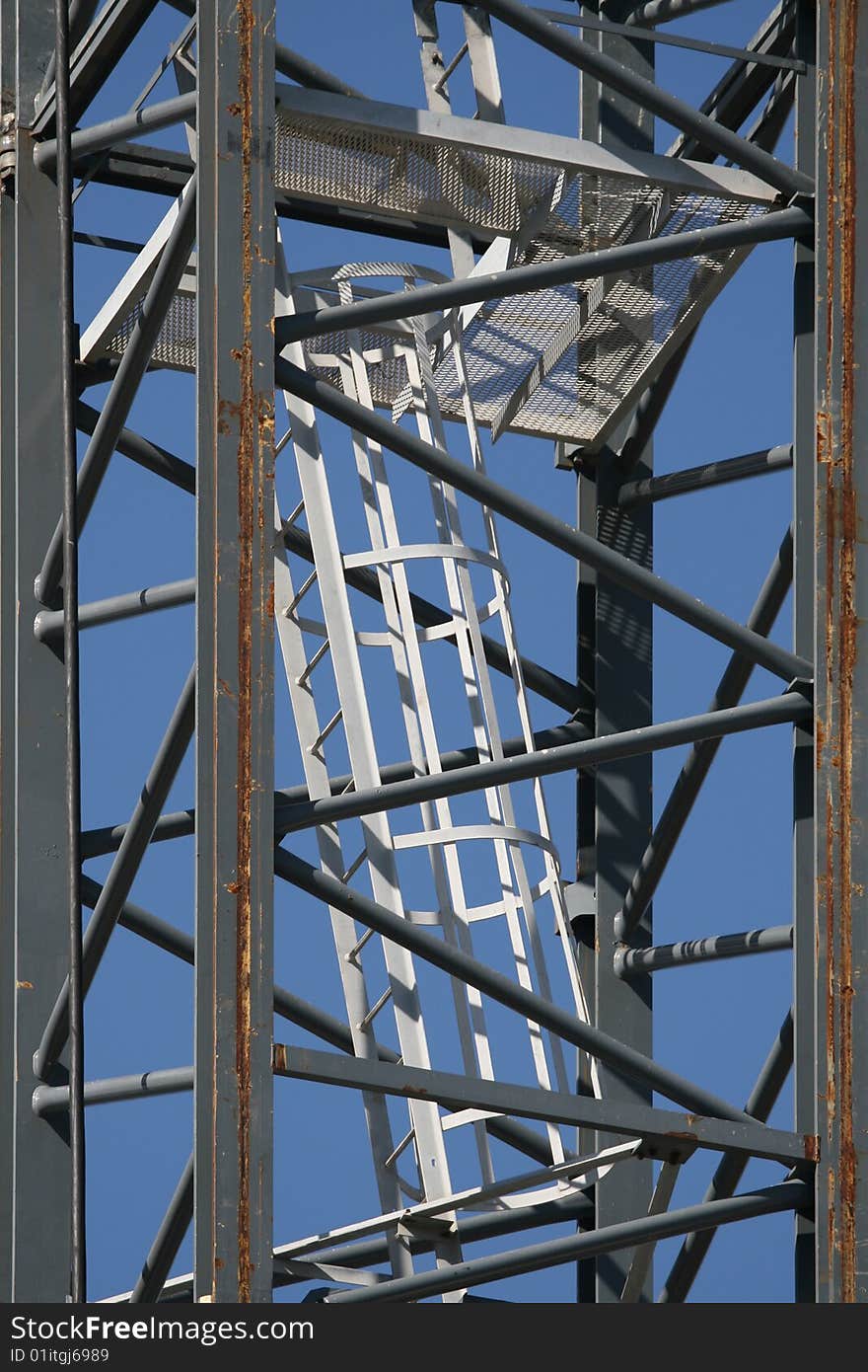 Scaffolding Ladder with Bucket Struts