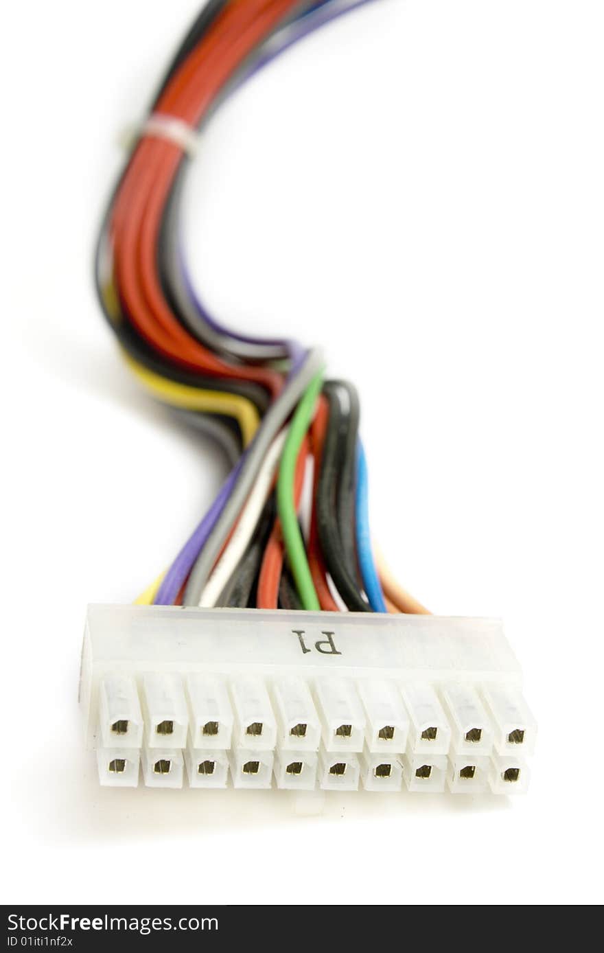 Marking colored electric cable for the power supply unit. Marking colored electric cable for the power supply unit