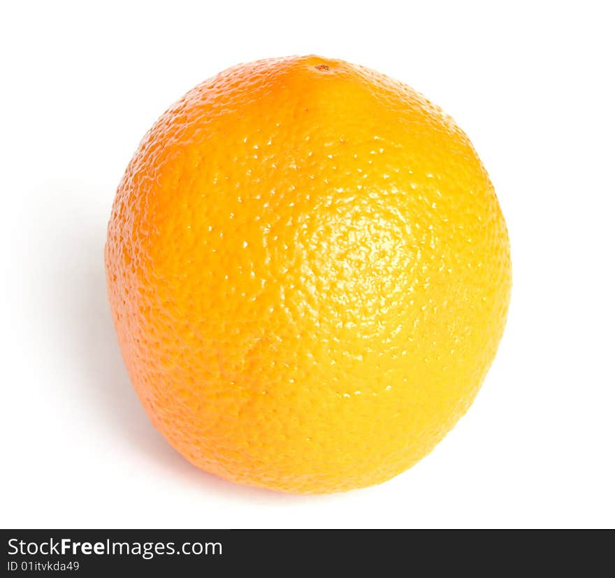 One orange on the white