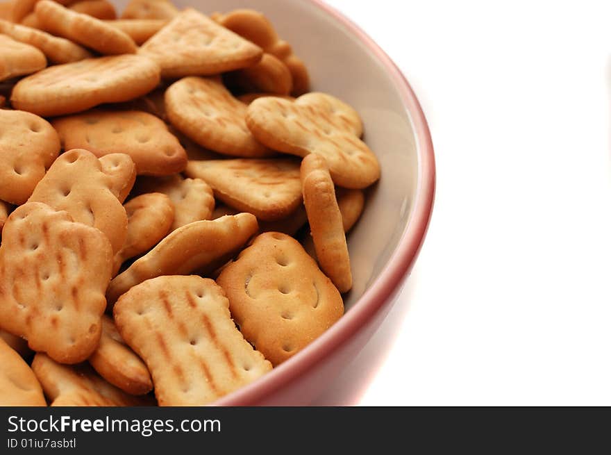 Cookies in a bowl isolated