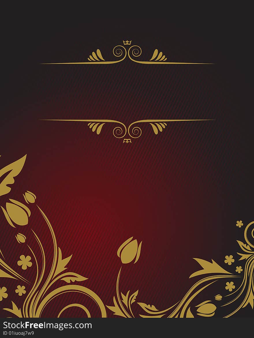 Abstract floral background with place for your text