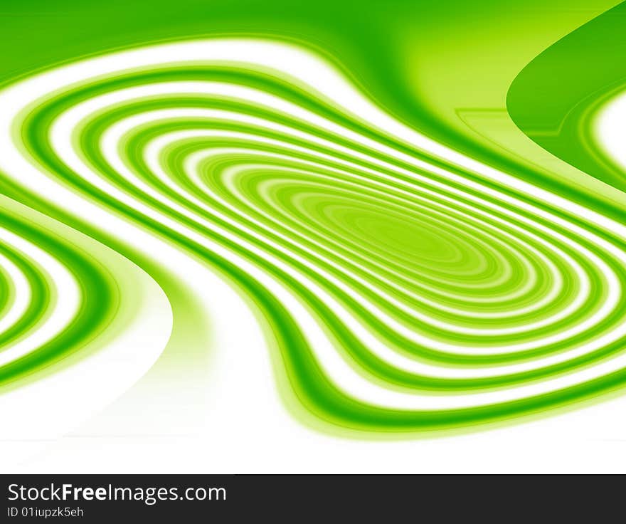 Green dynamic waves on white background. Green dynamic waves on white background