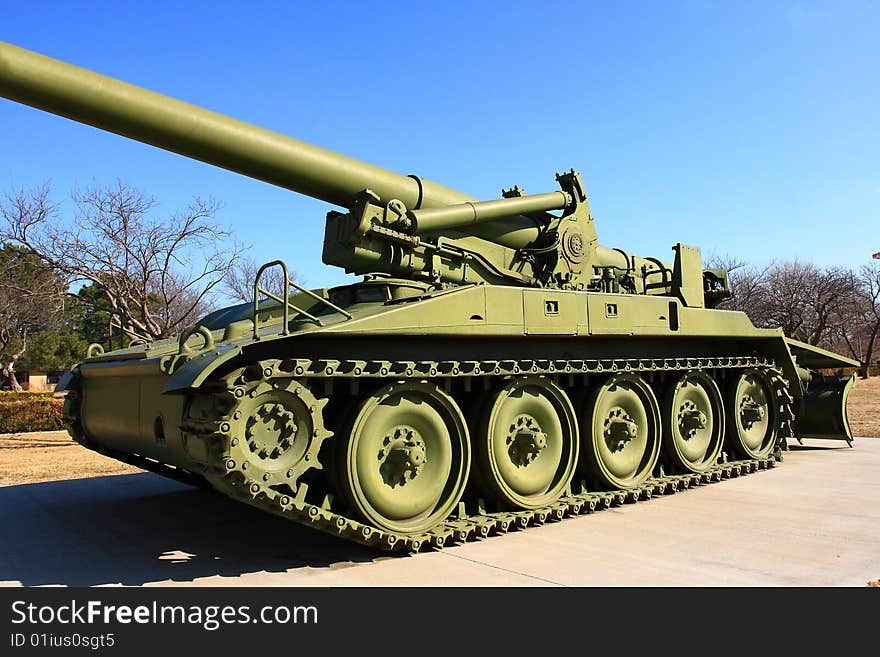 This Howitzer has been restored and sits on display in a city park in Great Bend Kansas. This Howitzer has been restored and sits on display in a city park in Great Bend Kansas.