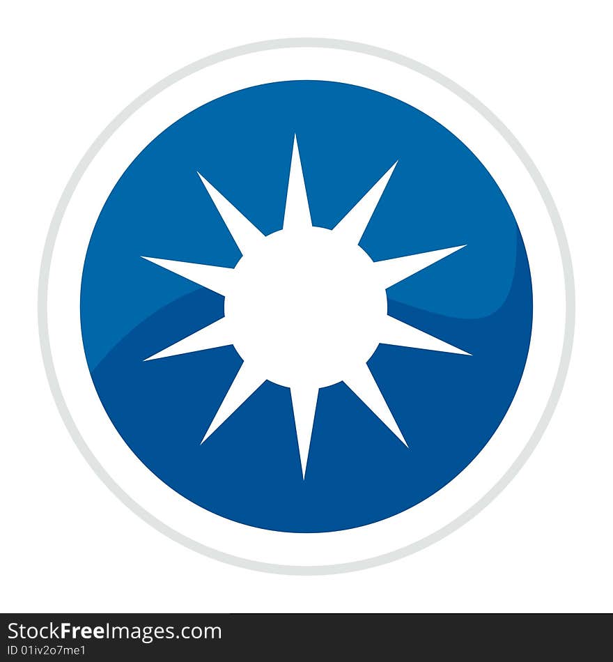 Sun web button - computer generated image