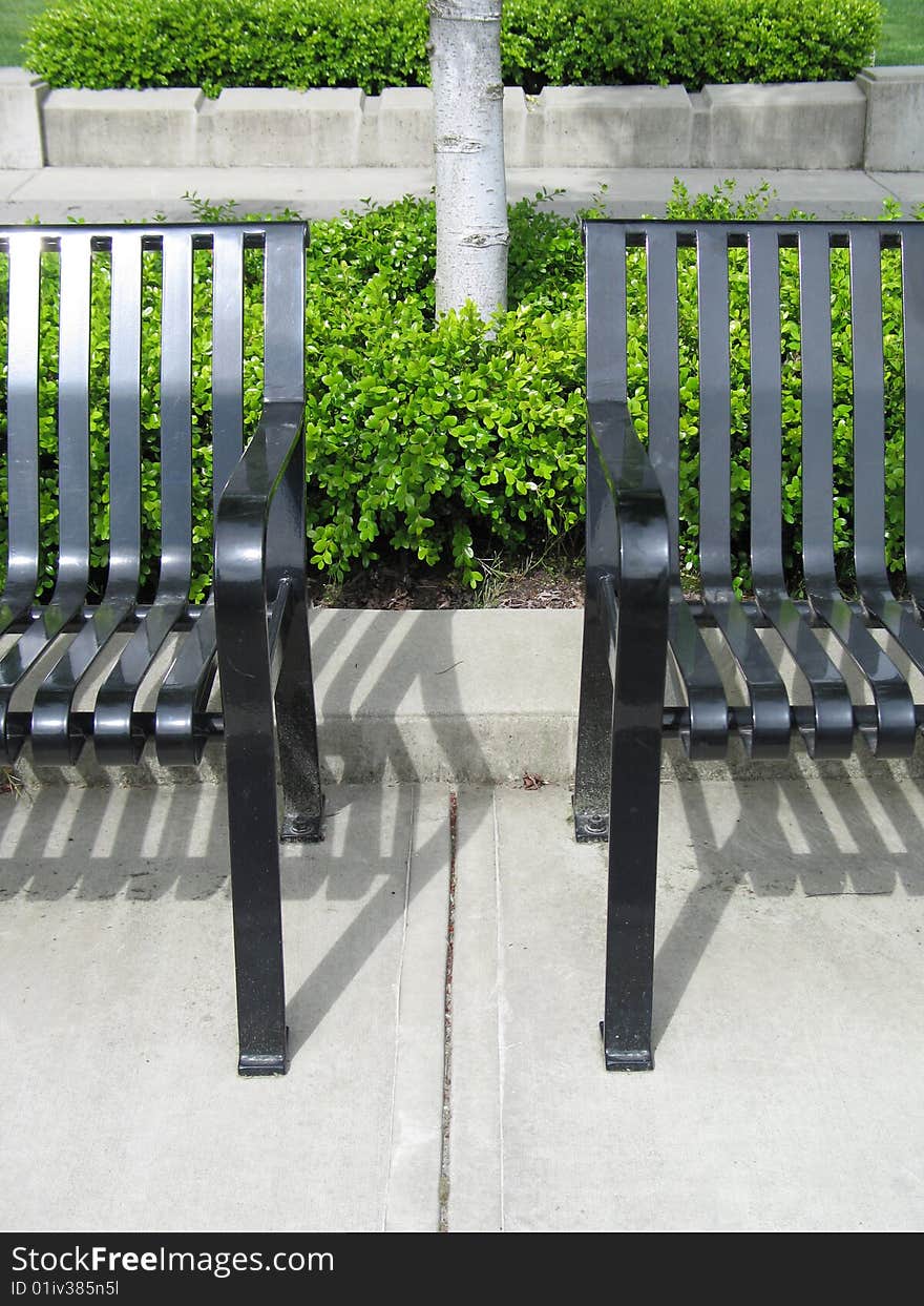 Black bench