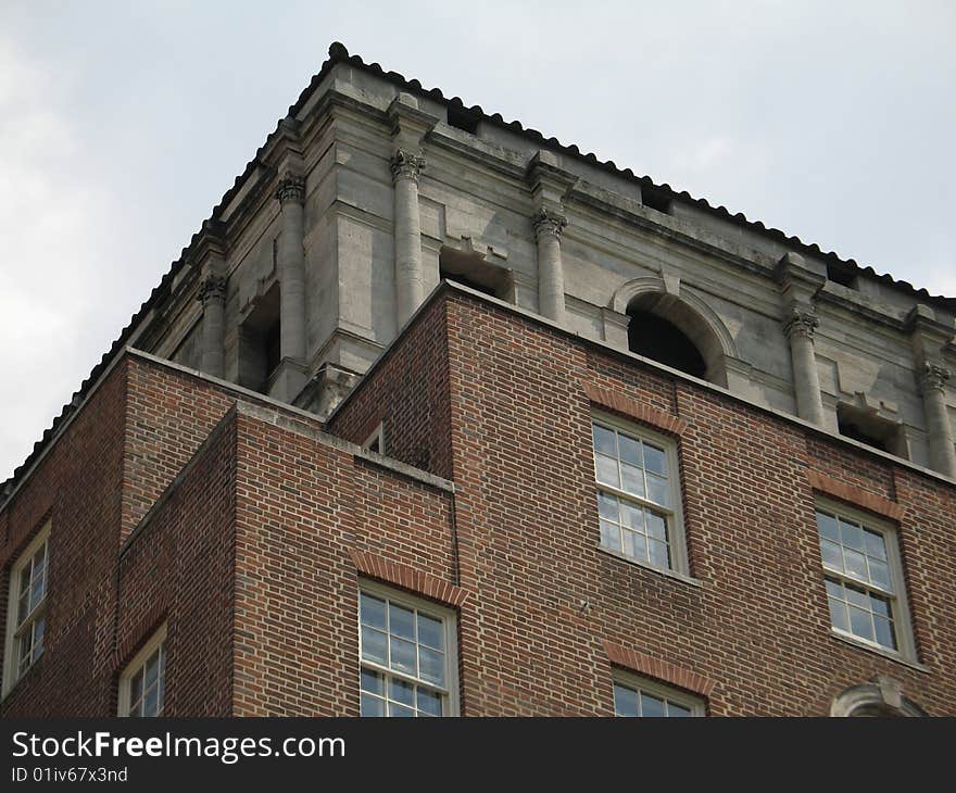 An old brown brick building