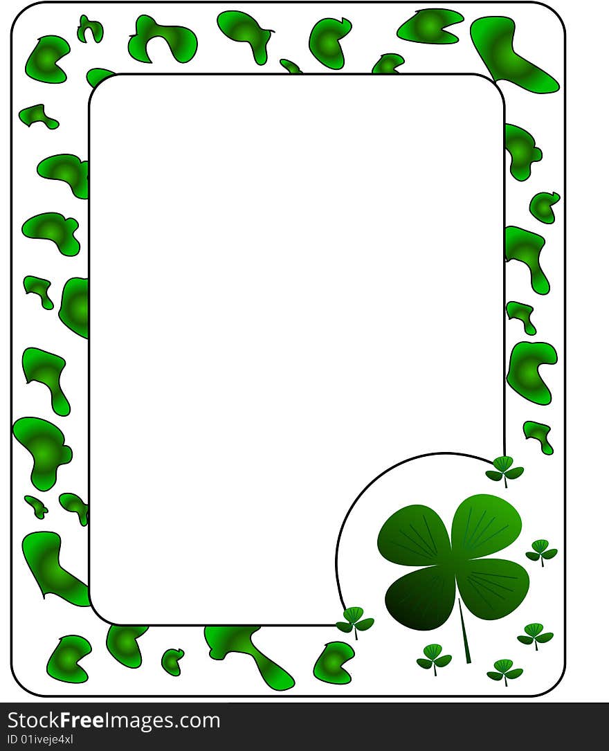 Frame with clover.