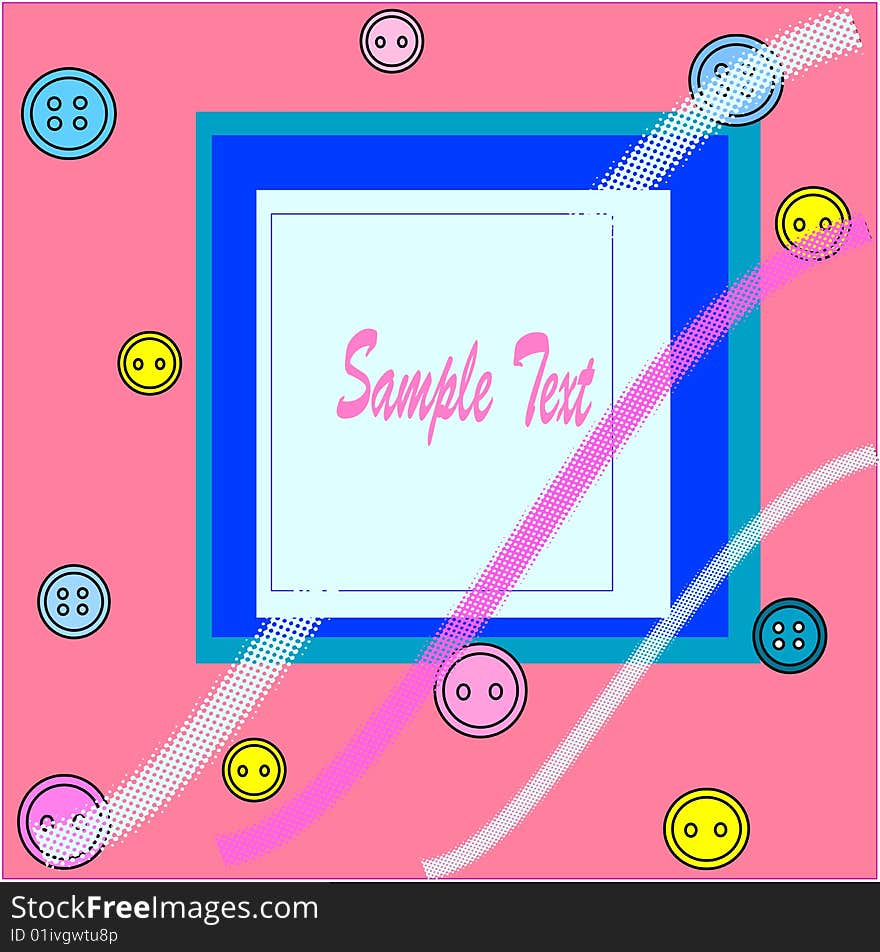 Frame with buttons. Vectors illustration