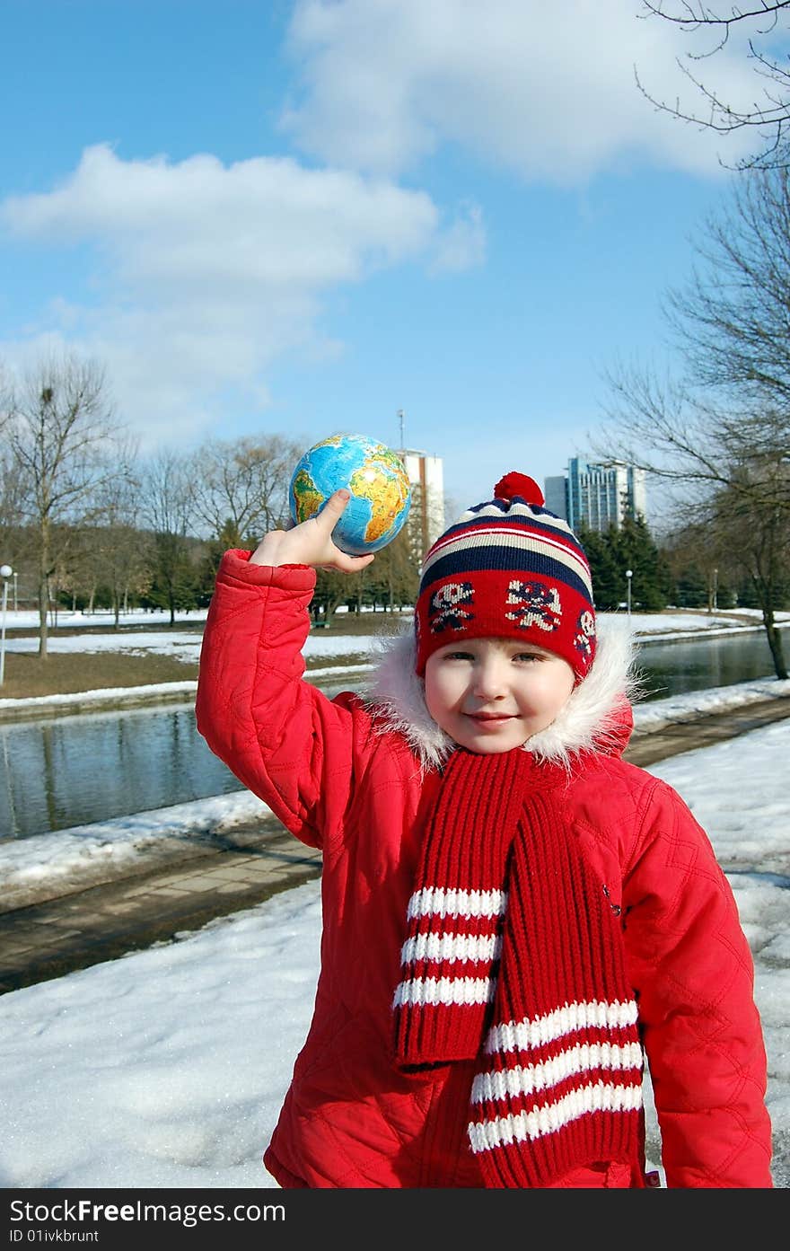 Girl With A Globe