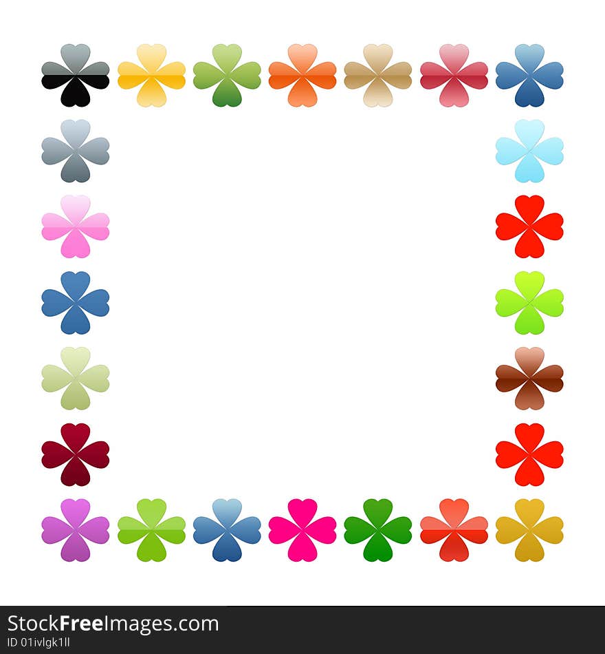 Colours flowers frame design notebook