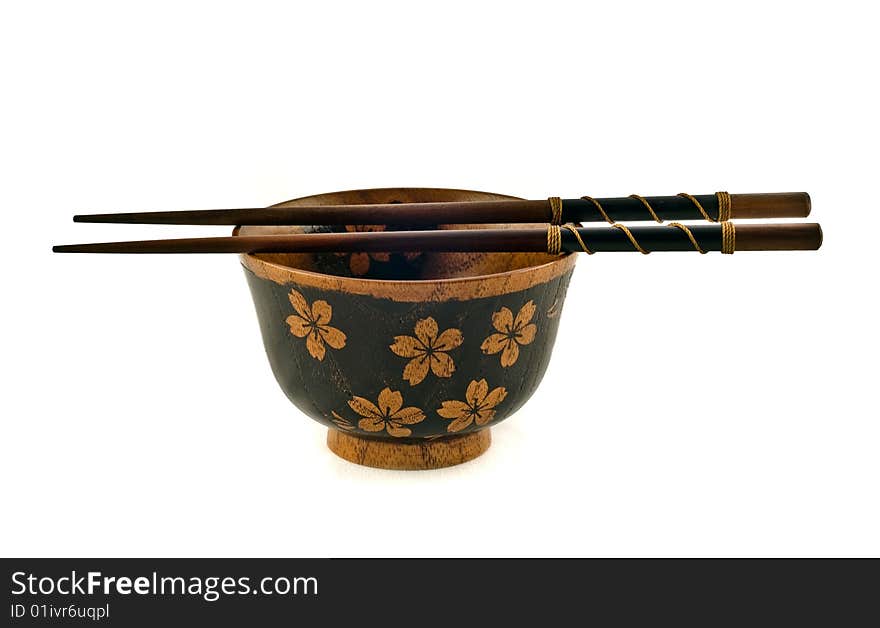 Chopsticks and a bowl