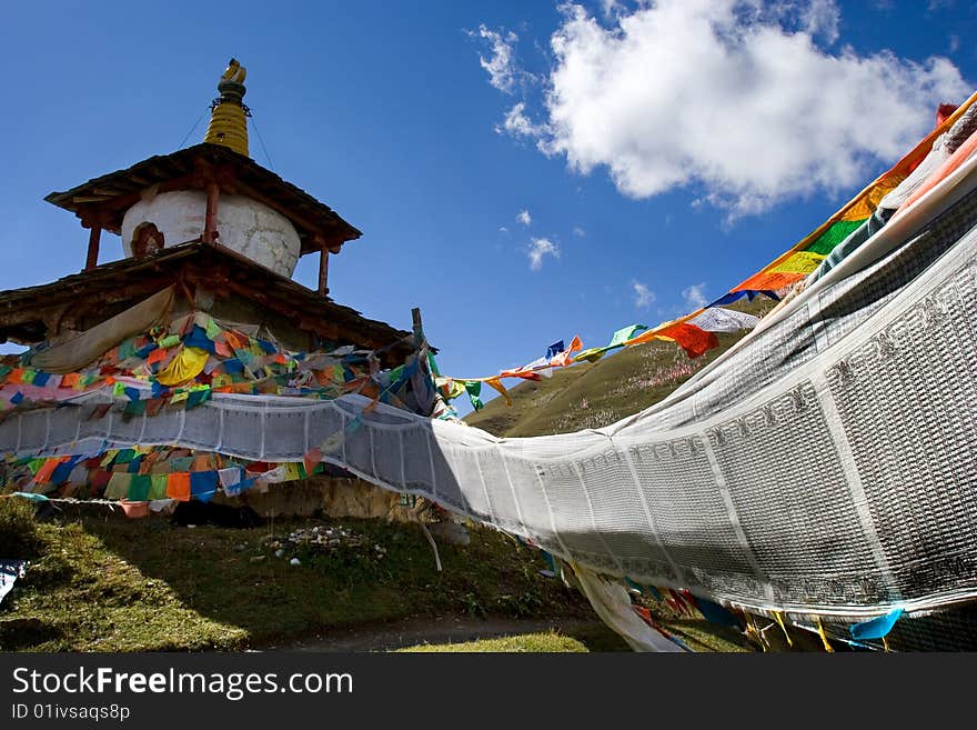 Day view of stupa at Tagong Sichuan Province China