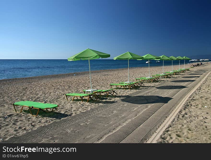 Beach umbrellas