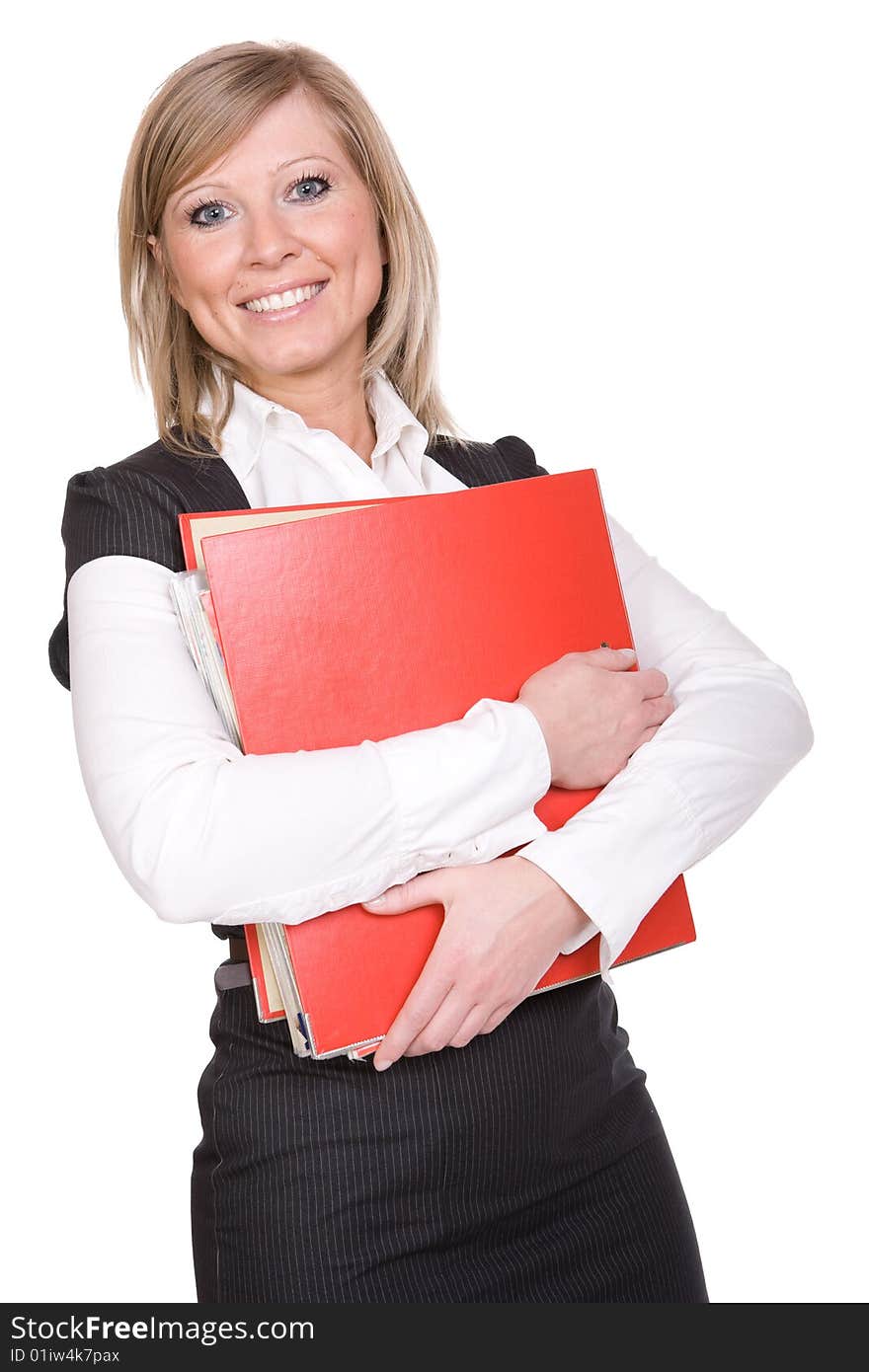 Elegant business woman isolated on white background. Elegant business woman isolated on white background