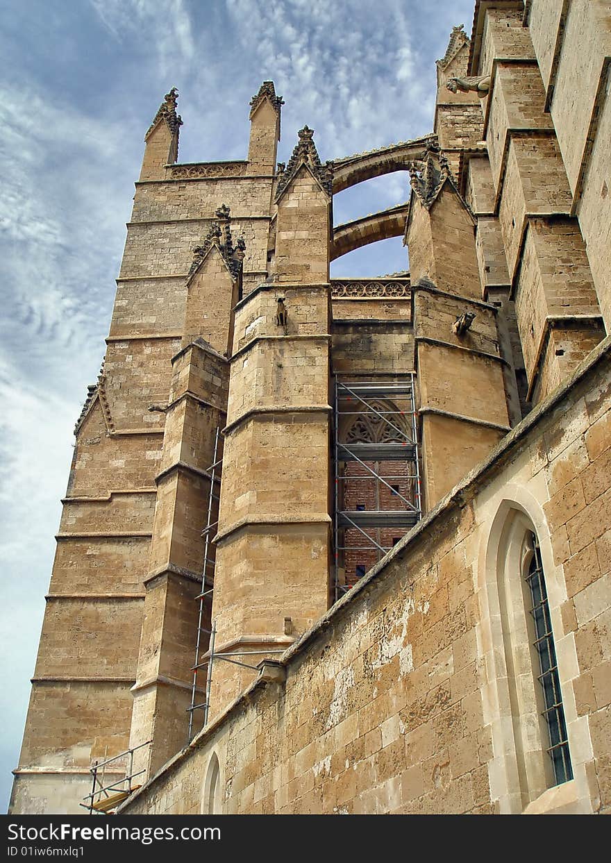 Details of the cathedral of Palma de Mallorca. Details of the cathedral of Palma de Mallorca