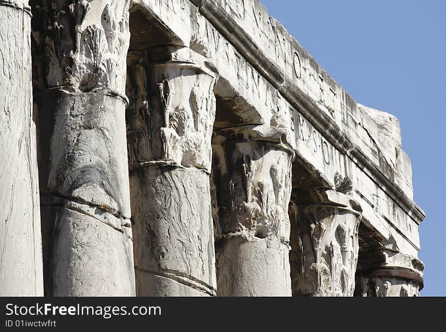 Rome, the Forum; temple of Antonino and Faustina