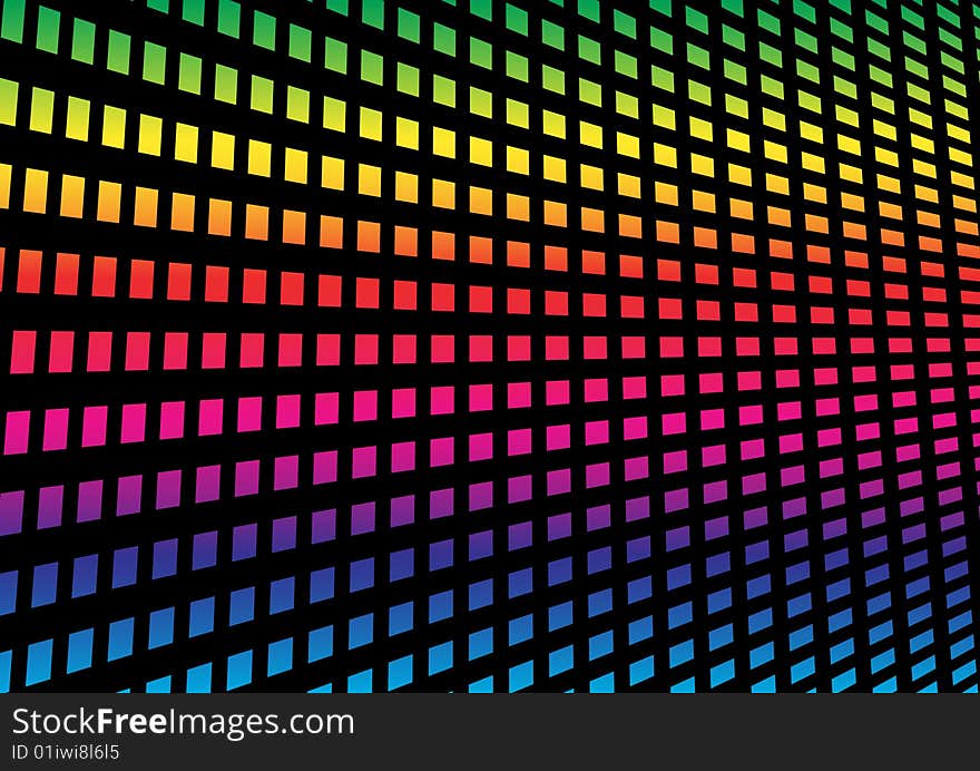 Rainbow colored squares  illustration