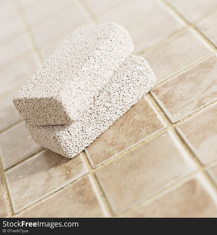 Spa display in a brightly lit bathroom setting.