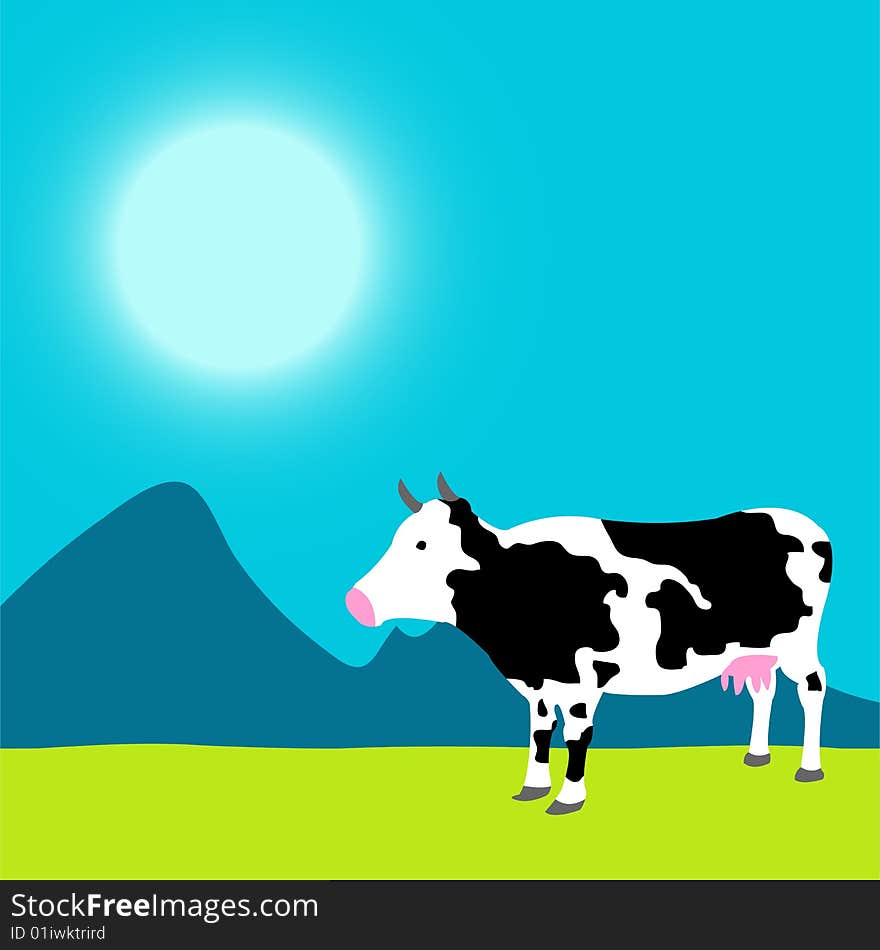 Cow on the meadow