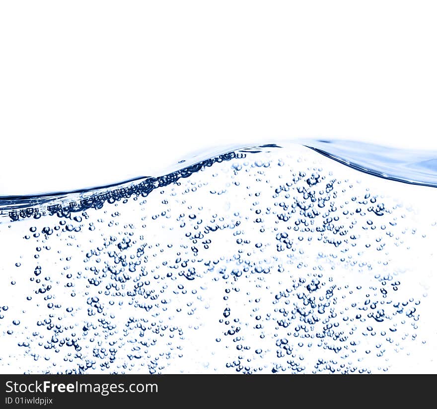 Crisp, clear, blue water photographed against a white background. Crisp, clear, blue water photographed against a white background.