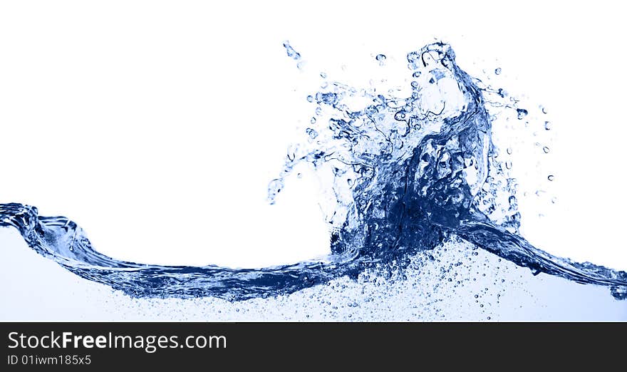 Crisp, clear, blue water photographed against a white background. Crisp, clear, blue water photographed against a white background.