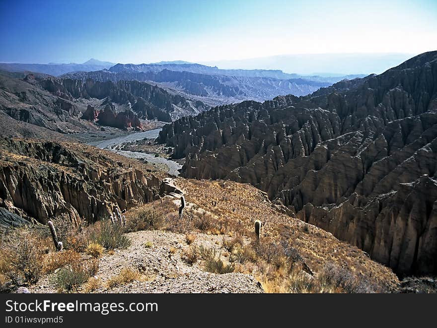 View into Valley in Bolivia,Bolivia