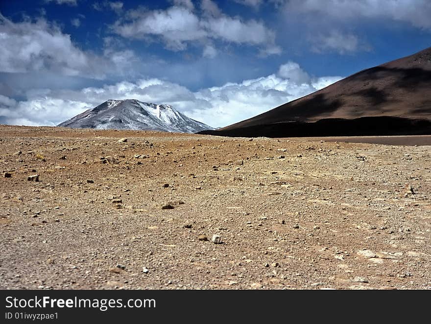 Mountains on Altiplano in Bolivia,Bolivia