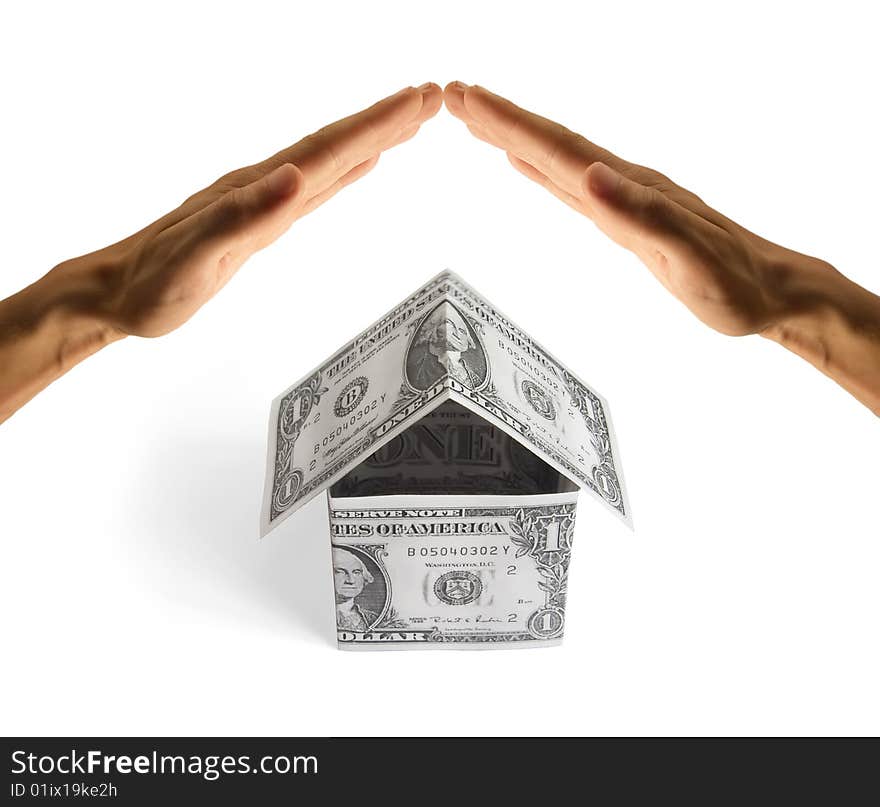 The house money in human hands. The house money in human hands