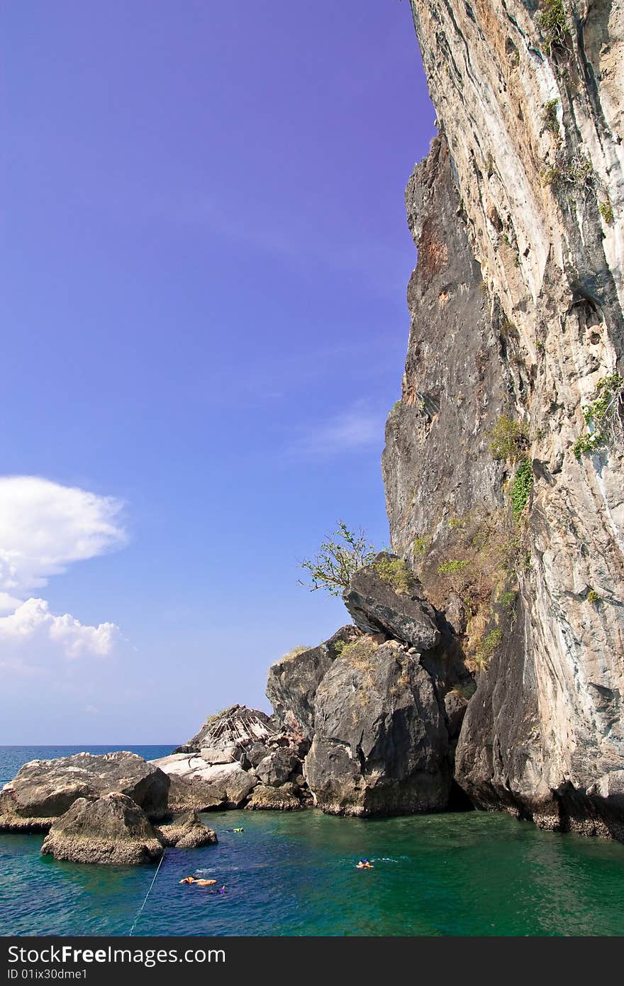 Scuba diving in southern of Thai sea. Scuba diving in southern of Thai sea.