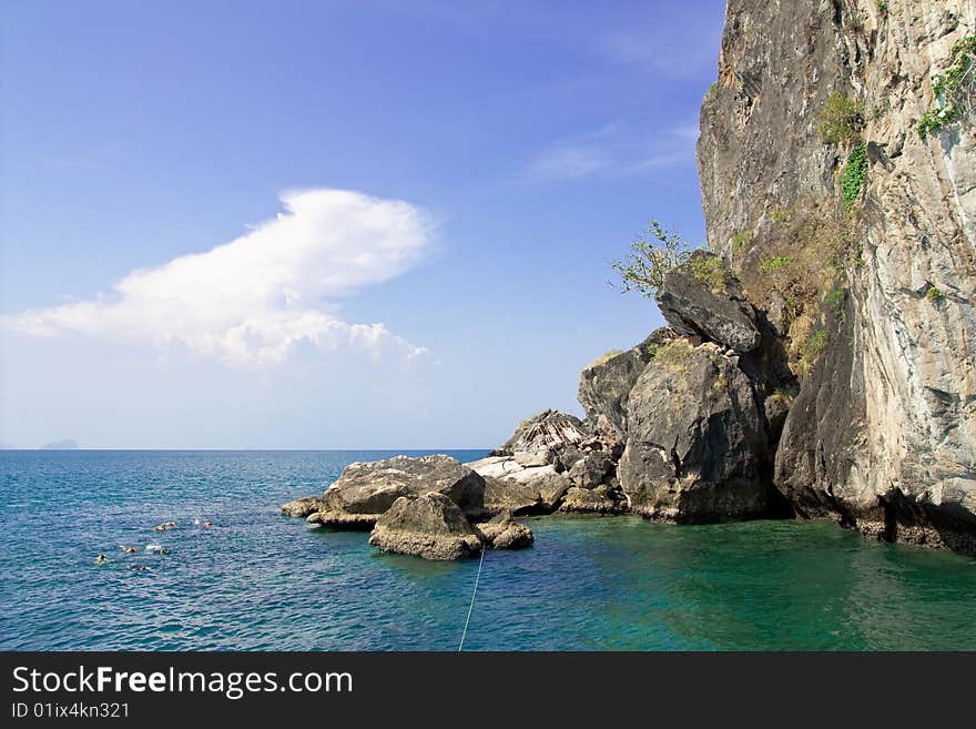 Scuba diving in southern of Thai sea. Scuba diving in southern of Thai sea.