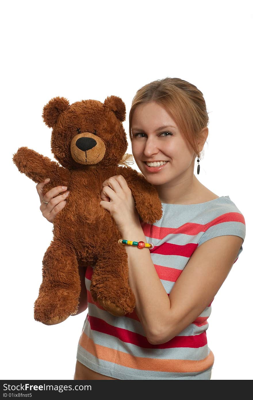 Girl with teddy bear