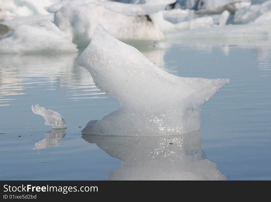 Iceberg from a lake in Iceland