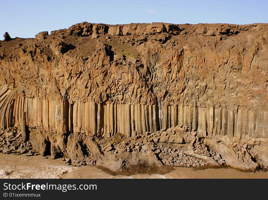 Strange stratum in Iceland next to a river