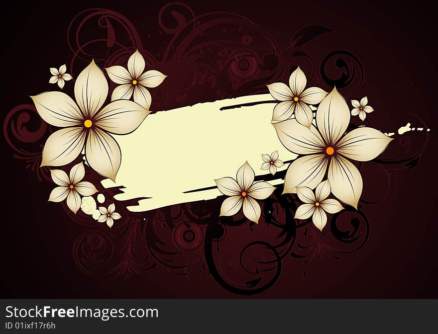 Floral Abstract Banner.