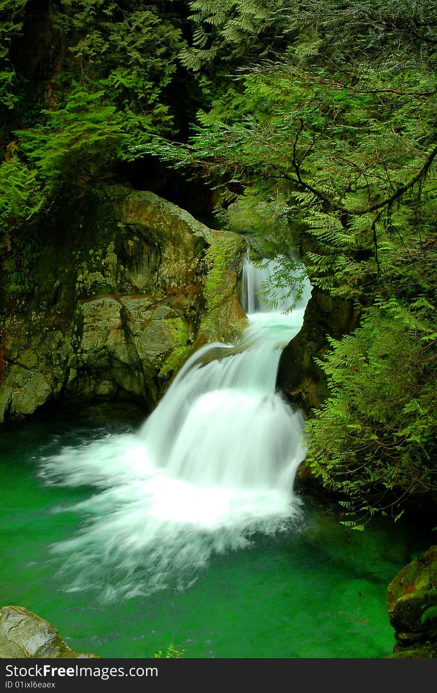 Twin Falls waterfall in Lynn Canyon