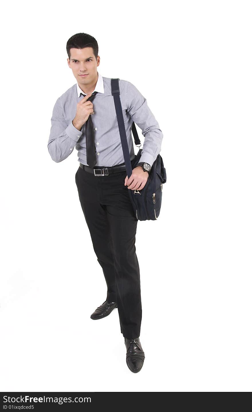 Businessman with suitcase